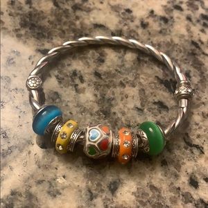 Brighton Charm Cuff Bracelet with 5 charms